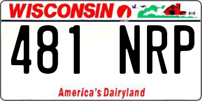 WI license plate 481NRP