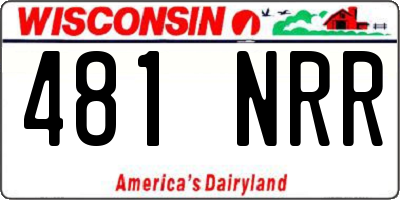 WI license plate 481NRR