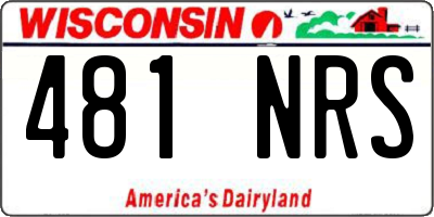 WI license plate 481NRS