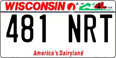 WI license plate 481NRT