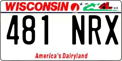 WI license plate 481NRX