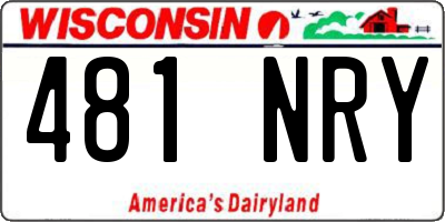 WI license plate 481NRY