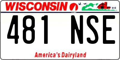 WI license plate 481NSE