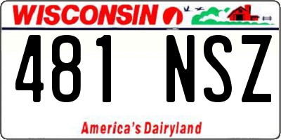WI license plate 481NSZ