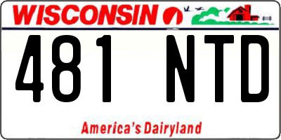 WI license plate 481NTD