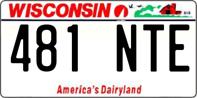 WI license plate 481NTE