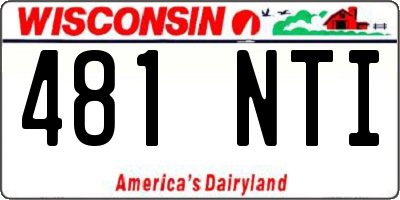 WI license plate 481NTI