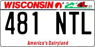 WI license plate 481NTL