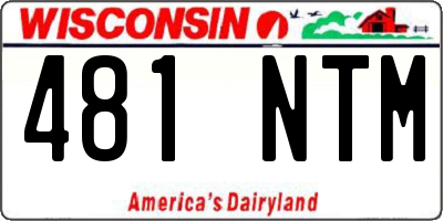 WI license plate 481NTM