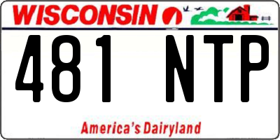 WI license plate 481NTP