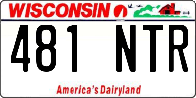 WI license plate 481NTR