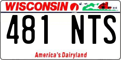 WI license plate 481NTS
