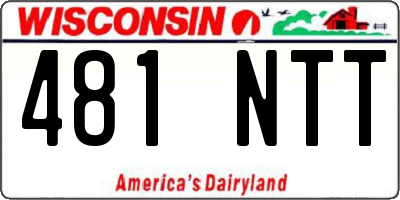 WI license plate 481NTT