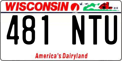 WI license plate 481NTU