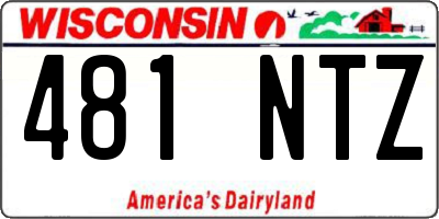 WI license plate 481NTZ