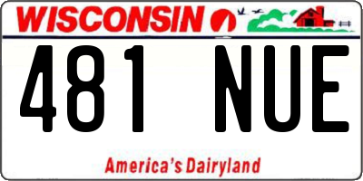 WI license plate 481NUE