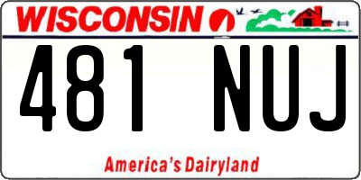 WI license plate 481NUJ