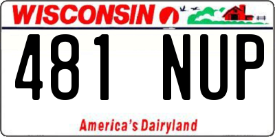 WI license plate 481NUP