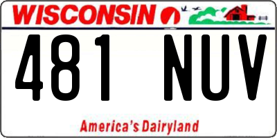 WI license plate 481NUV