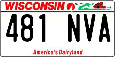 WI license plate 481NVA