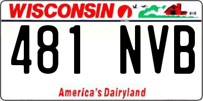 WI license plate 481NVB