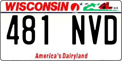 WI license plate 481NVD