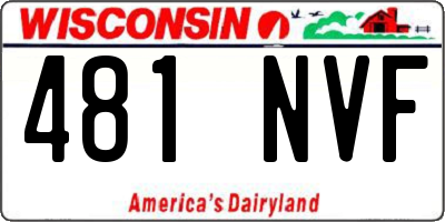 WI license plate 481NVF