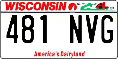WI license plate 481NVG