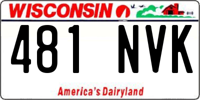 WI license plate 481NVK