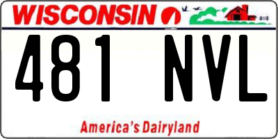 WI license plate 481NVL