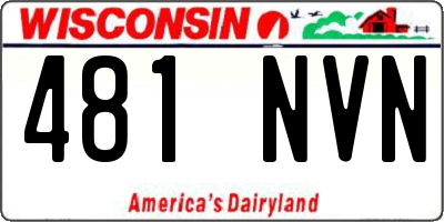 WI license plate 481NVN