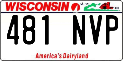 WI license plate 481NVP