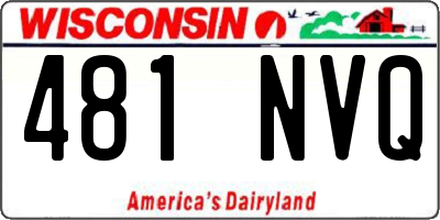 WI license plate 481NVQ