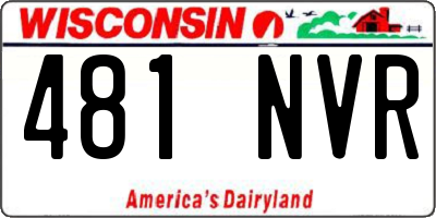 WI license plate 481NVR