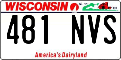 WI license plate 481NVS
