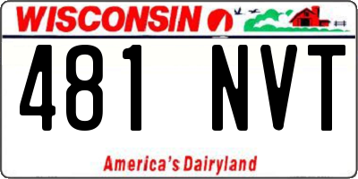 WI license plate 481NVT