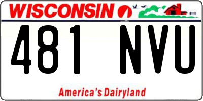 WI license plate 481NVU