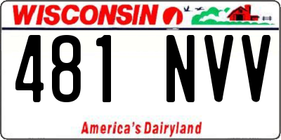 WI license plate 481NVV