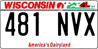 WI license plate 481NVX
