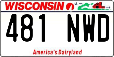 WI license plate 481NWD
