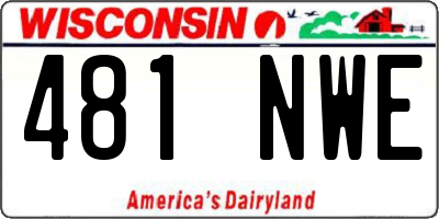 WI license plate 481NWE