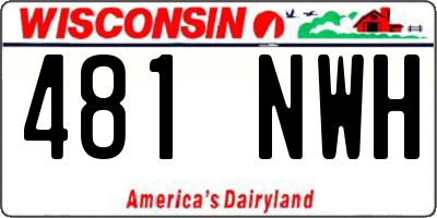 WI license plate 481NWH