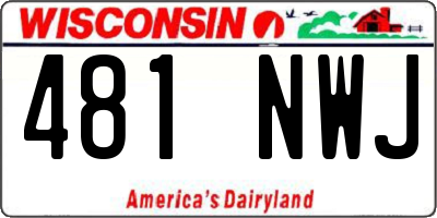 WI license plate 481NWJ