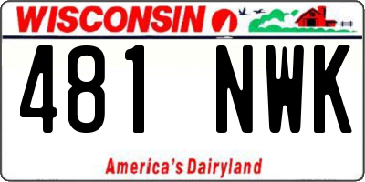 WI license plate 481NWK