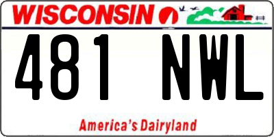 WI license plate 481NWL