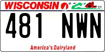 WI license plate 481NWN