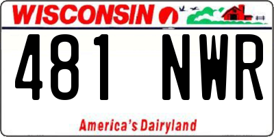 WI license plate 481NWR