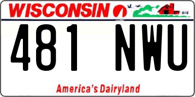 WI license plate 481NWU