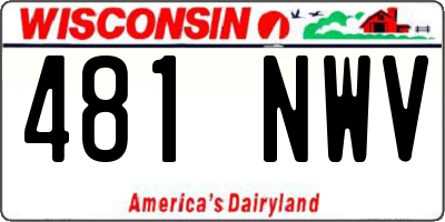 WI license plate 481NWV