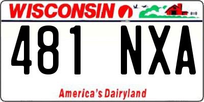 WI license plate 481NXA
